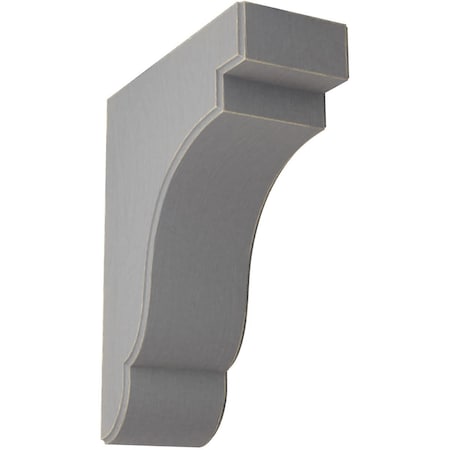 Ekena Millwork 3 1/2"W x 8 1/2"D x 11"H Bedford Wood Vintage Decor Bracket, Pebble Grey BKTWD04X09X11BEPG
